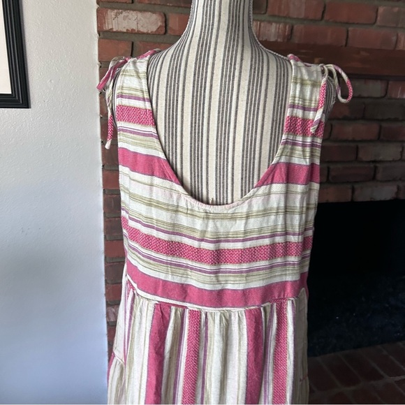 NWT Faherty Lanai Linen Blend Dress in Sol Stripe Sz XL - Picture 8 of 11